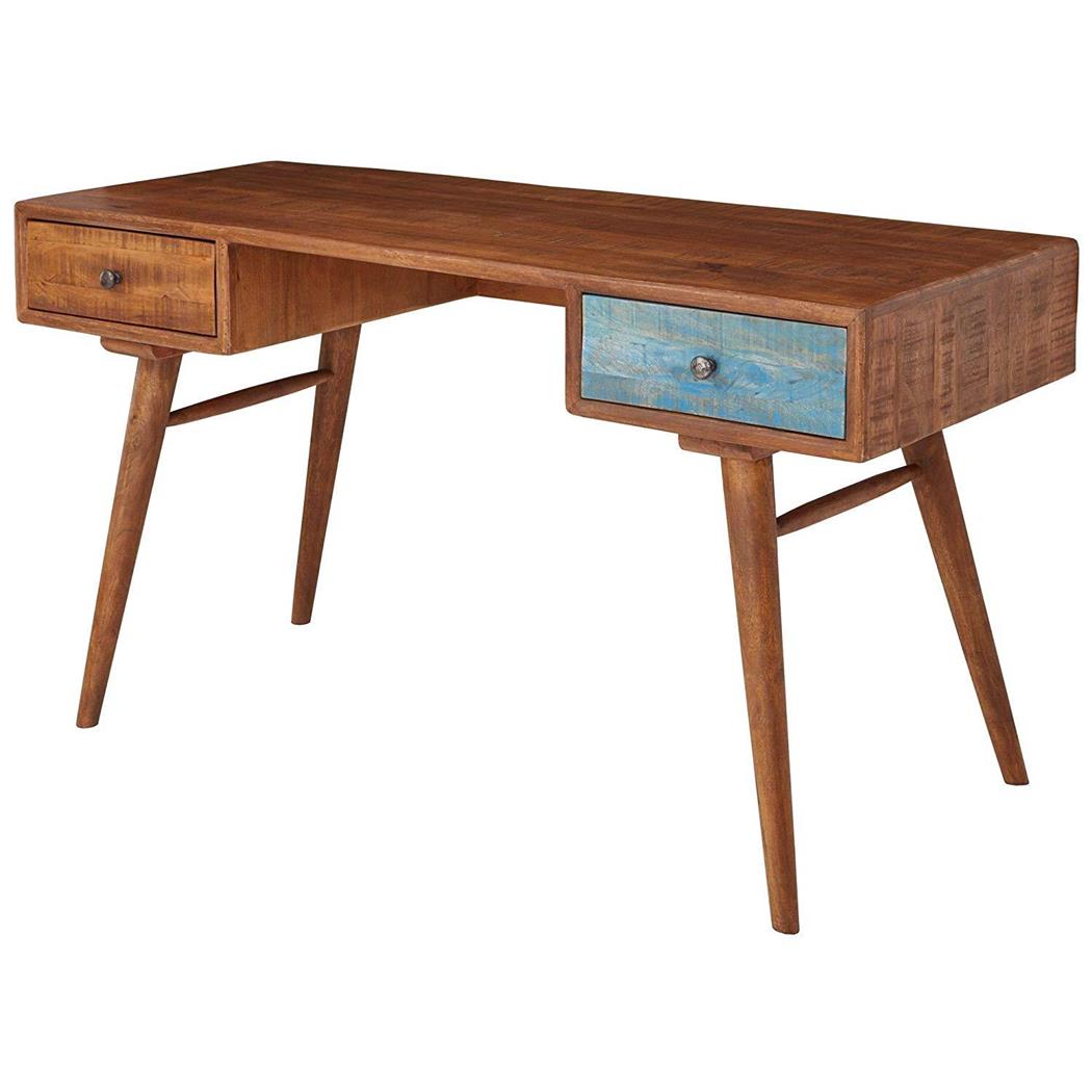 Scrivania SAHARA, Stile rustico, Fatta a mano, Misure cm 140x78x60, in Legno Massiccio