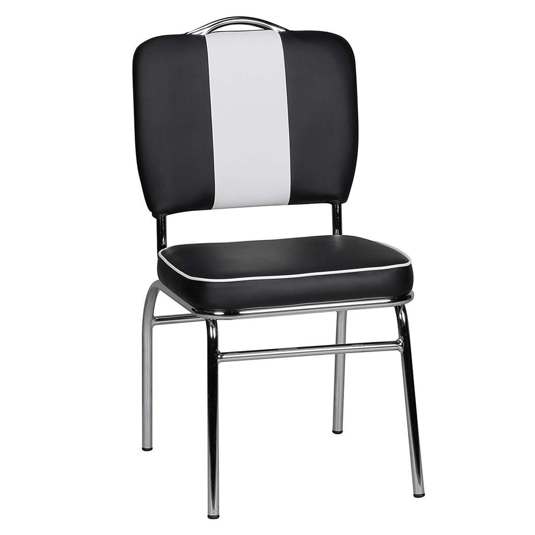 Sedia Conferenze ELVIS, Comoda e pratica, in Pelle, Struttura in Acciaio, colore Nero