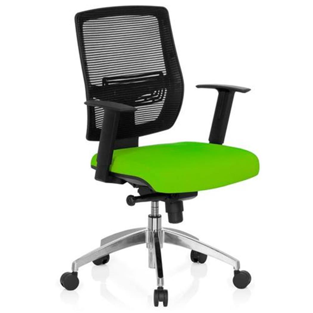 DEMO# Sedia Ergonomica ADARA, Molto Resistente, Sostegno lombare regolabile, colore Verde