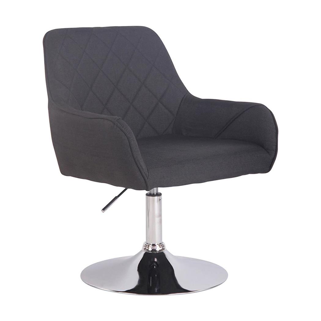 Sgabello ospiti BIAGIO, Design Moderno, Imbottito, Tessuto Nero