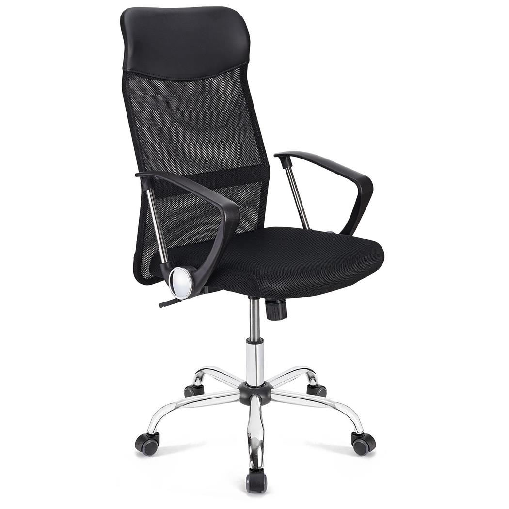 DEMO# Sedia Ufficio ASPEN, Rete traspirante e sedile imbottito, Colore Nero