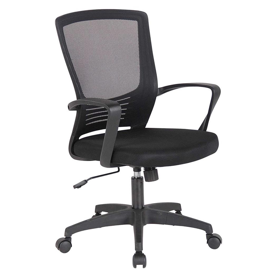 Sedia da Ufficio MALIBU, Design Moderno, in Rete Traspirante Nera