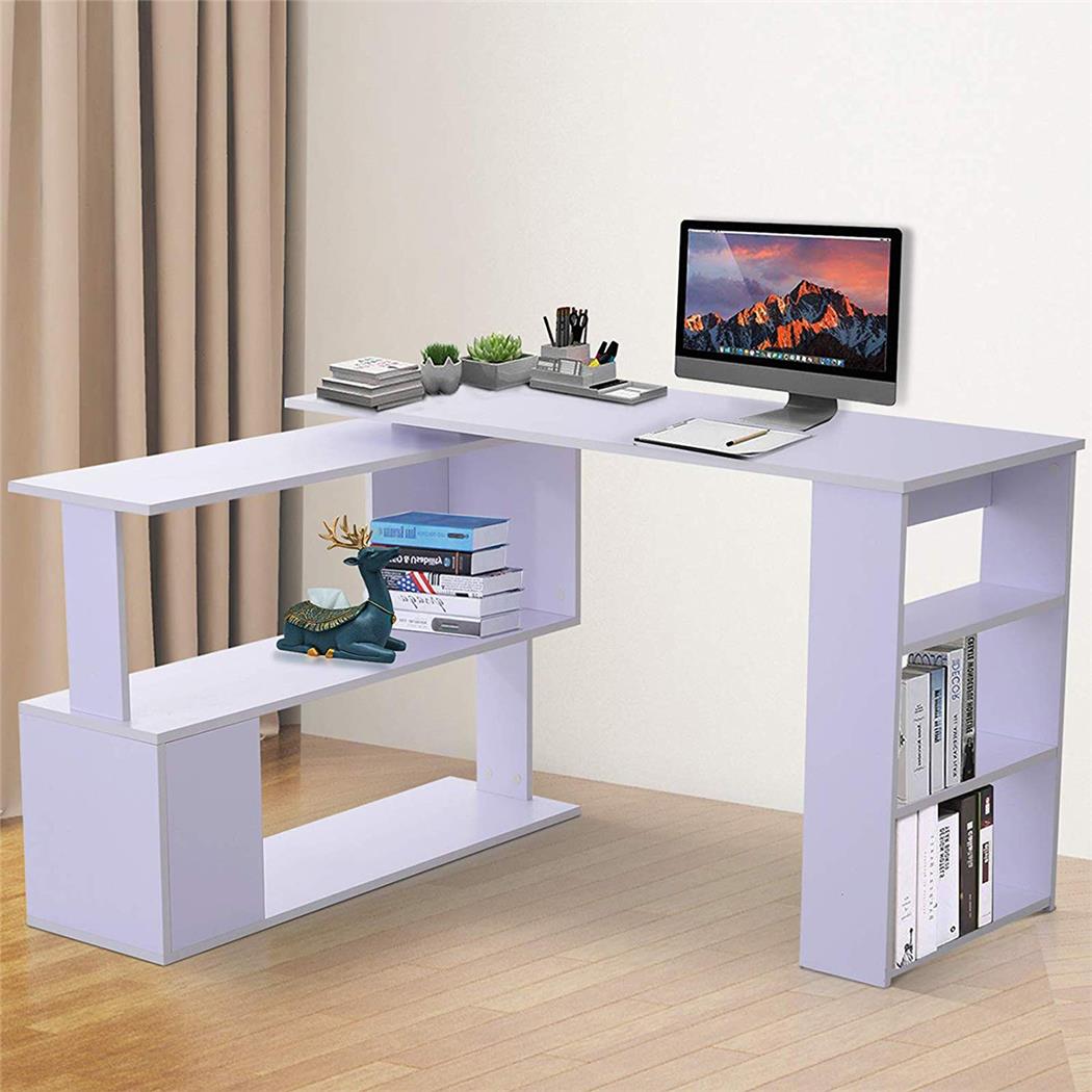 Scrivania di Design NOEMI, 3 combinazioni possibili, Legno Bianco