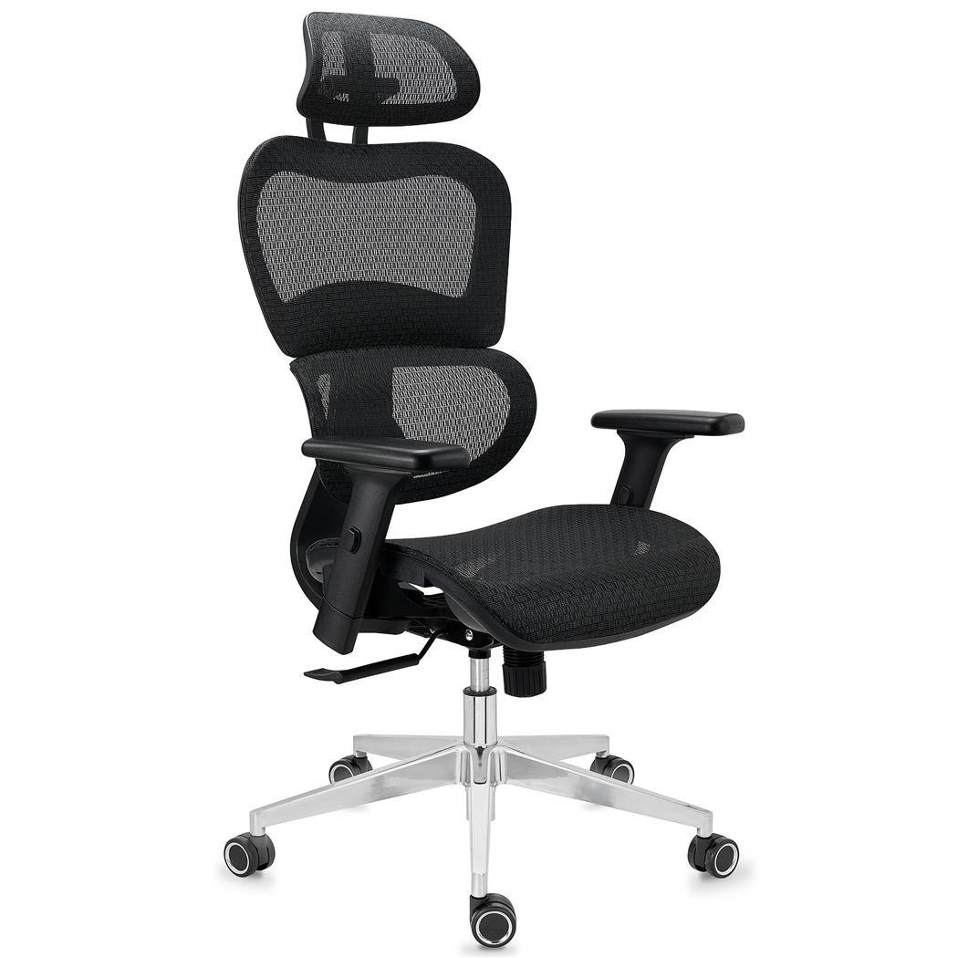 Sedia Ergonomica VICTORY, Certificata, Massimo Comfort, in Rete, Nero