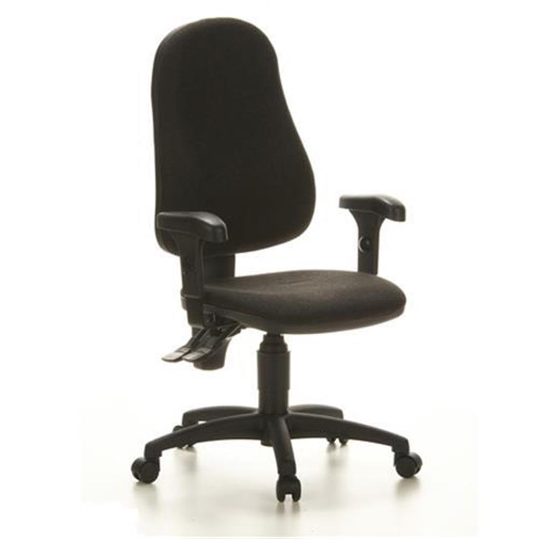 DEMO# Sedia Ufficio Ergonomica CALIFORNIA, Completamente Regolabile, Omologata 8h Uso, LGA, In Grigio Antracite