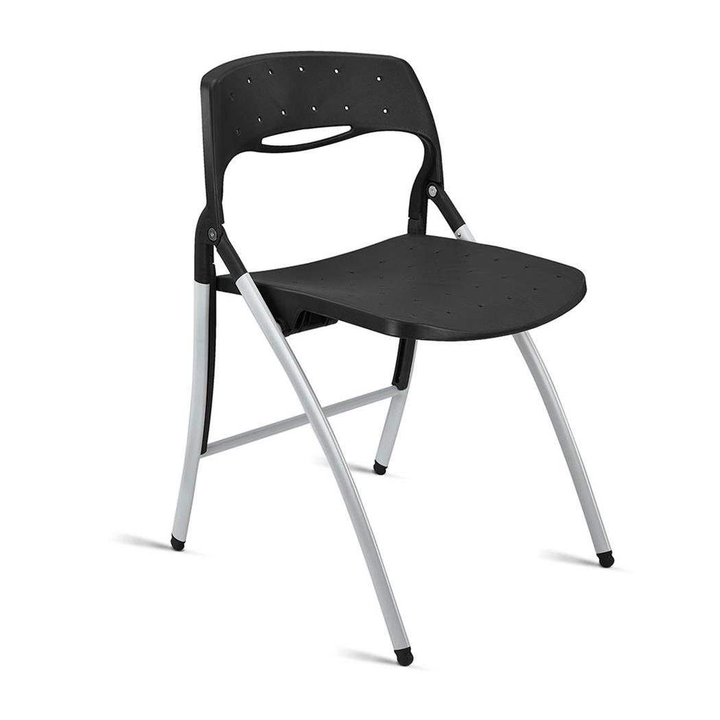 Sedia per Sala d'Attesa FILA, Pieghevole, Base in Acciaio, colore Nero