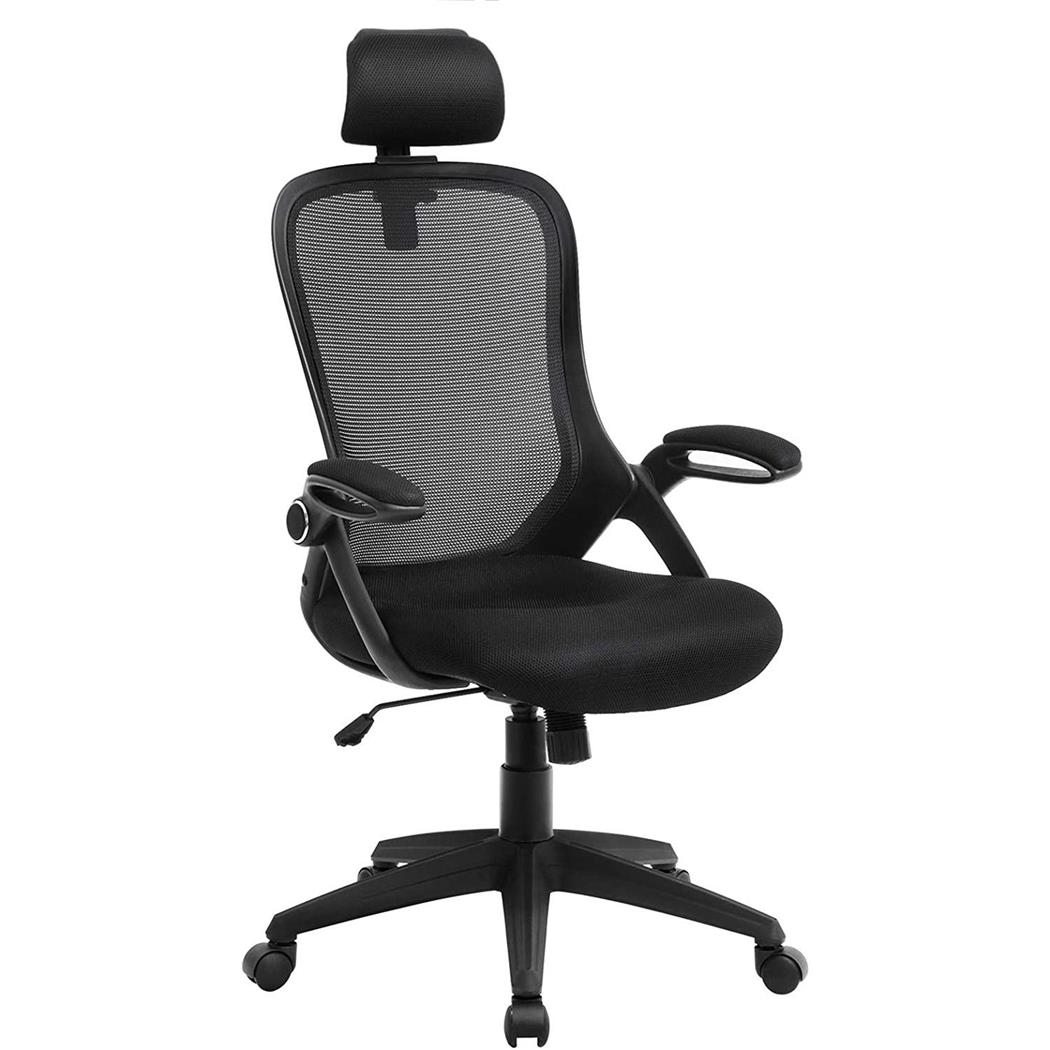 Sedia Ergonomica LIBE, Braccioli Abbattibili, in Rete Traspirante, Nero