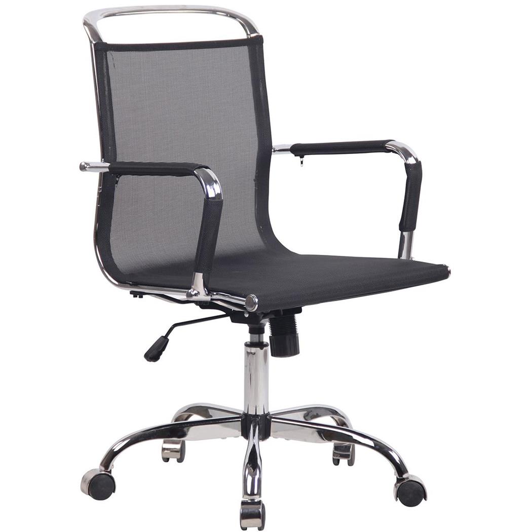 Sedia di Design GOUDA, Struttura in Metallo, Moderna e Comoda, in Rete, Nero