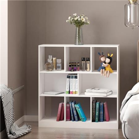 Libreria ELODIE, Design Elegante, 97,5x30x100 cm, In Legno Bianco