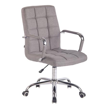 Poltrona da ufficio DELAN PRO, Design Moderno, Cuciture a Vista, Tessuto Grigio