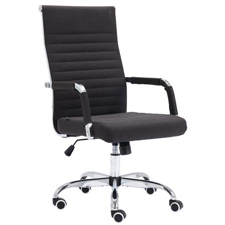 Sedia da Ufficio BERLIN TESSUTO, Design Elegante, Base in Metallo, Nero