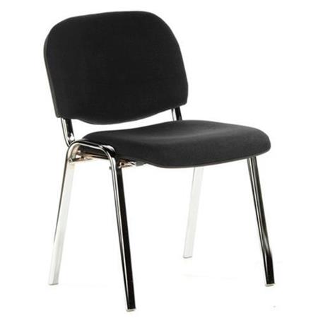 Sedia Conferenze MOBY BASE, Comoda e Pratica, Prezzo Incredibile, Colore Nero e Gambe Cromate
