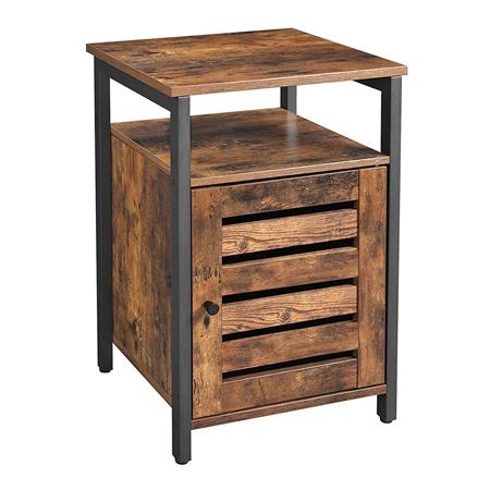Mobiletto STAY, Anta e Due Piani d'Appoggio, 40x40x60 cm, in Legno Faggio