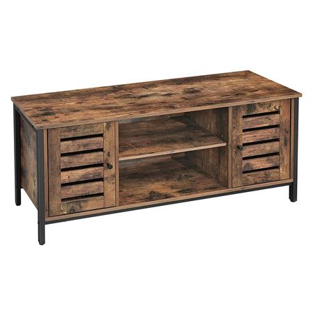 Mobiletto CORYL, Ante e Ripiani Aperti, 110x40x50cm, in Legno colore Faggio