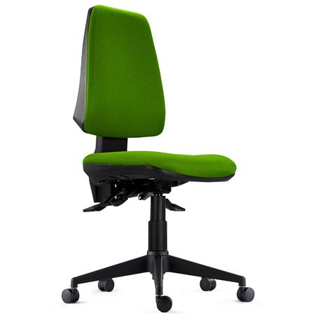 Sedia Ergonomica INDIANA BASE, Schienale Regolabile, Tessuto Ignifugo, Verde