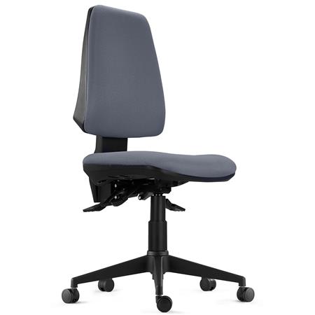 Sedia Ergonomica INDIANA BASE, Schienale Regolabile, Tessuto Ignifugo, Grigio