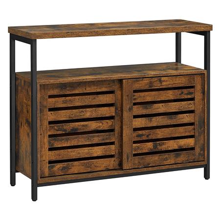 Mobiletto KOREY, Ante Scorrevoli, 100x35x80cm, in Legno colore Faggio