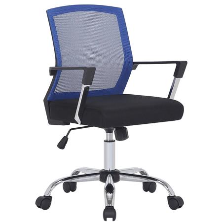 Sedia Operativa DUMA, Base Metallica, Design Vivace, Tessuto e Rete, Blu