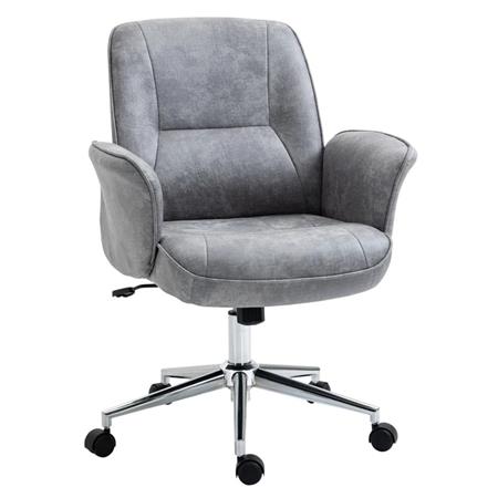 Sedia da ufficio MELTY, Design Elegante, Imbottita, in Tessuto colore Grigio