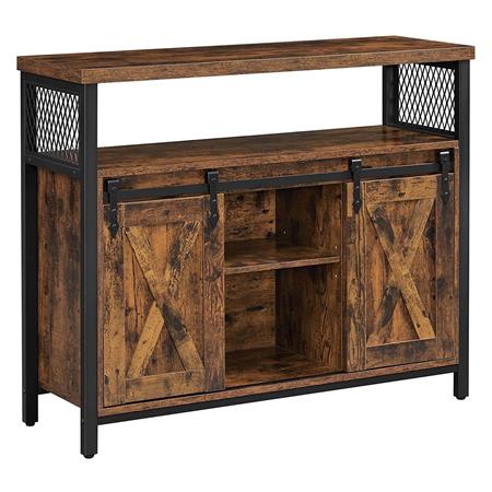Mobiletto ALYS, Ante Scorrevoli, 100x33x80cm, in Legno colore Faggio