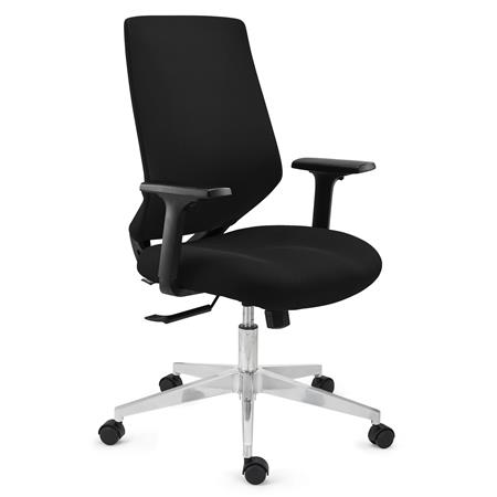 DEMO# Sedia Operativa NOLAN, Design Ergonomico, Elegante, Rete e Tessuto Nero