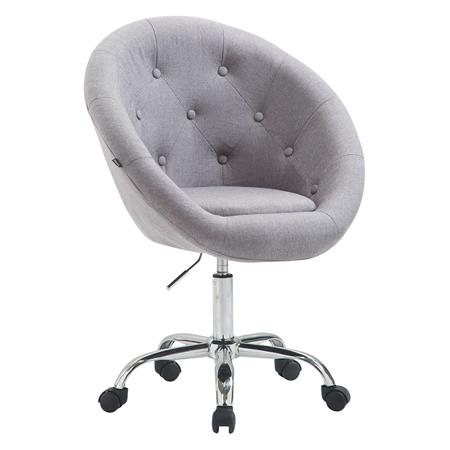 Sedia di design IVONNE, Spessa imbottitura, Struttura in metallo, in Tessuto Grigio