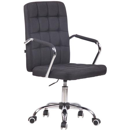 Sedia Operativa TENDER, Struttura in Metallo, Design Moderno, in Tessuto Nero
