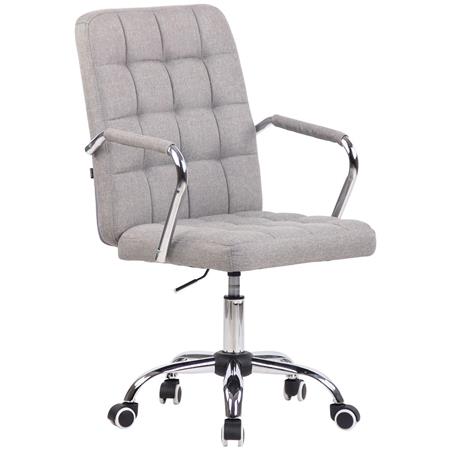 Sedia Operativa TENDER, Struttura in Metallo, Design Moderno, in Tessuto Grigio