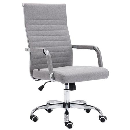DEMO# Sedia da Ufficio BERLIN TESSUTO, Design Elegante, Base in Metallo, Grigio