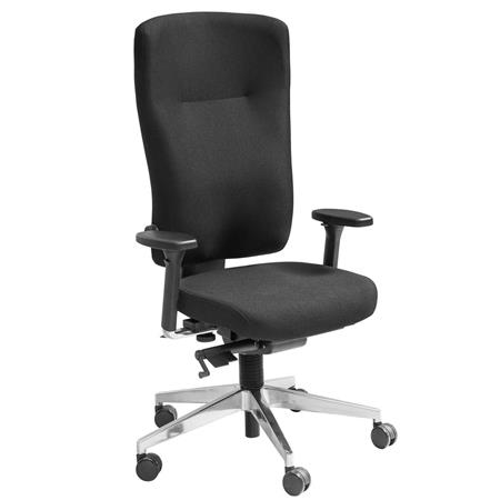 Sedia Ergonomica MAGNO, Completamente Regolabile, Pratica e Confortevole, Tessuto Nero