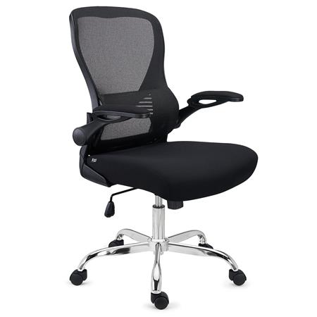 Sedia Operativa CORFÙ, Ergonomica, Braccioli Abbattibili, Comoda e Versatile, in Nero