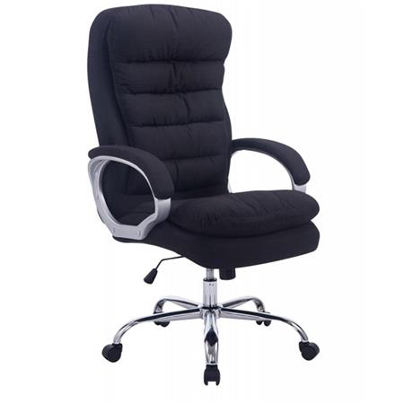 DEMO# Poltrona XXL da ufficio ACUNA TESSUTO, Imbottitura doppia, in Tessuto, Base in Metallo, color Nero