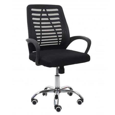 Sedia Operativa TAMIA, Design Ergonomico, In Rete e Tessuto, colore Nero