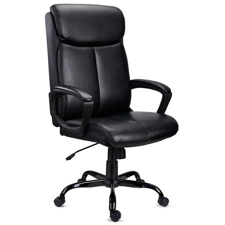 Poltrona da ufficio COSMO, Alta Qualità, Design Elegante, in Pelle Nera