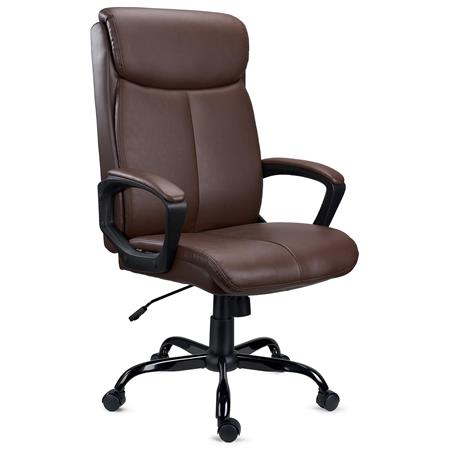 Poltrona da ufficio COSMO, Alta Qualità, Design Elegante, in Pelle Marrone
