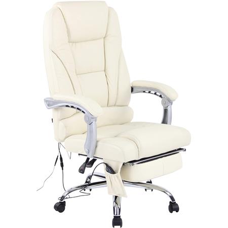 Poltrona da ufficio COMODITY MASSAGE, Massaggiante, in Vera Pelle, Beige