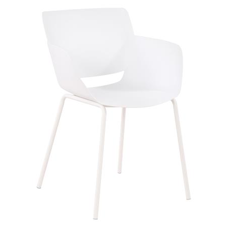 Sedia per Sala D'attesa RIKO, Design Moderno, Comoda ed Elegante, Polipropilene, Bianco