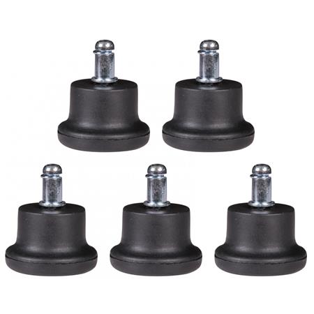 Kit da 5x Piedini per Sedie da Ufficio, Perno 11mm, Antiscivolo e di Qualità