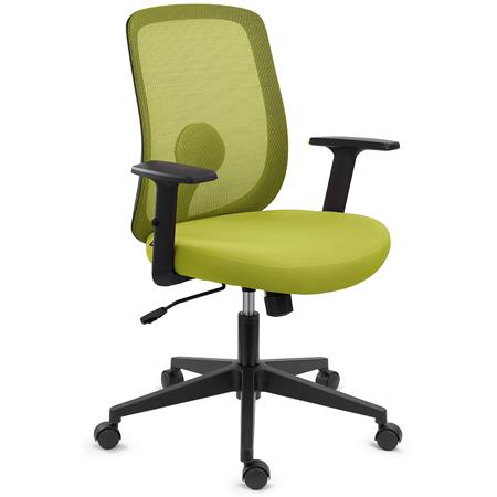 Sedia da Ufficio VESPA, Supporto Lombare, Braccioli Regolabili, Tessuto e Rete, Verde