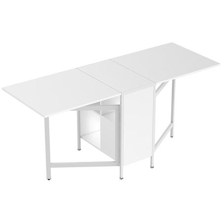Tavolo per Sala Riunioni ALMATY, Pieghevole, 4 Scomparti, Bianco