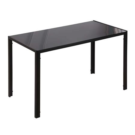 Tavolo per Sala Riunioni MAPUTO, 120x60x75 cm, Vetro Temperato Nero