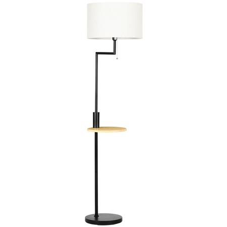 Lampada per Ufficio LUMOS, Interfaccia USB e Ripiano Portaoggetti, Nero