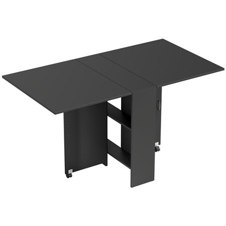 Tavolo per Sala Riunioni MORONI, Pieghevole, Salvaspazio, in Legno colore Nero