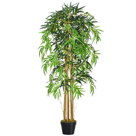 Pianta per Ufficio TIJUCA, Bambù alto 150cm, Molto Realistico, Verde