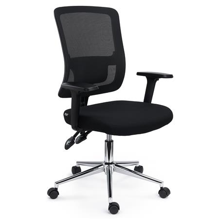 DEMO# Sedia per Ufficio MISTIC, Elegante ed Ergonomica, Rete Traspirante, Nero
