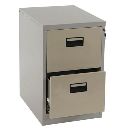 Cassettiera EDWIN 2 CASSETTI, cm 73x46x62, Robusta, in Metallo colore Beige