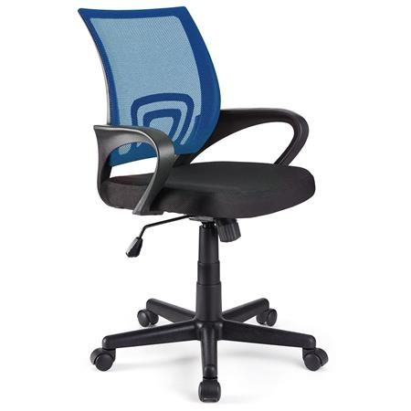 Sedia da Ufficio SEUL, Design Elegante, Ampio Sedile Imbottito, in Blu