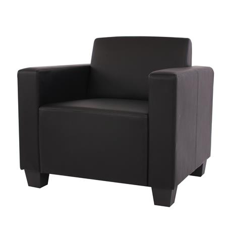 Poltrona a 1 posto LYON, Design e Comfort, in Pelle colore Nero