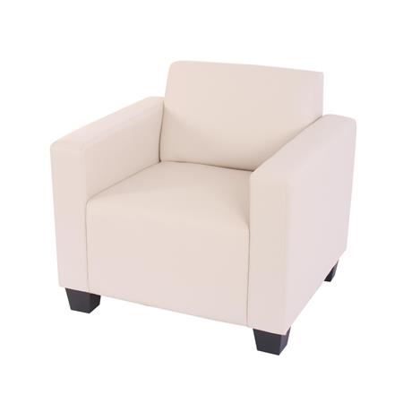 Poltrona a 1 posto LYON, Design e Comfort, in Pelle colore Crema