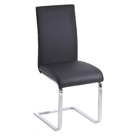 Sedia Sala d'Attesa / Riunioni CINCA, Design ergonomico, Struttura in metallo, in Pelle colore Nero